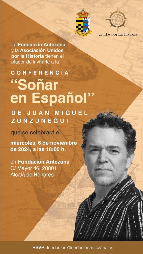 JUAN MIGUEL ZUNZUNEGUI CUMPLE SU DESEO DE VISITAR ALCALÁ DE HENARES CON UNA CONFERENCIA EN LA FUNDACIÓN HOSPITAL DE ANTEZANA.
